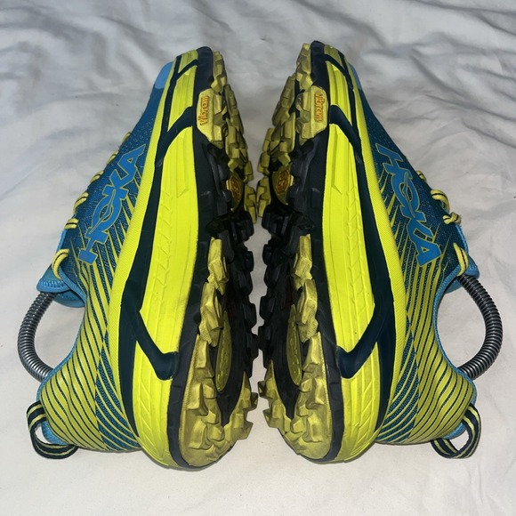 HOKA One‎ One Evo Mafate Trail Blue Yellow Women's Size 9 Vibram 1091576 CCTRS - Picture 8 of 16